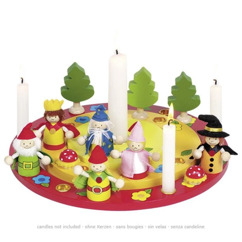 Figuren-Geburtstagskranz Märchenwald Dekoration Kerzenhalter Kindergeburtstag - Bild 1 von 1