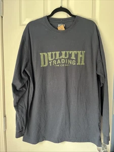 Duluth Trading Company Herren Langarm Longtail T-Shirt Blau Logo Medium Navy - Bild 1 von 13