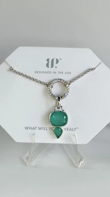 Collar Fiesta Bomba "Bajo el Sol del Solsticio" Azul Aragonita/Cuarzo sobre Rodio Foto 1 de 4