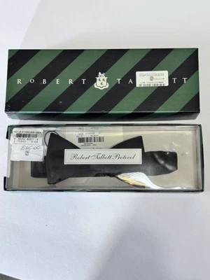 Vintage Pure Silk Formal Black Bow Tie Robert Talbott Protocol Prom Wedding NWT - Image 1 of 4