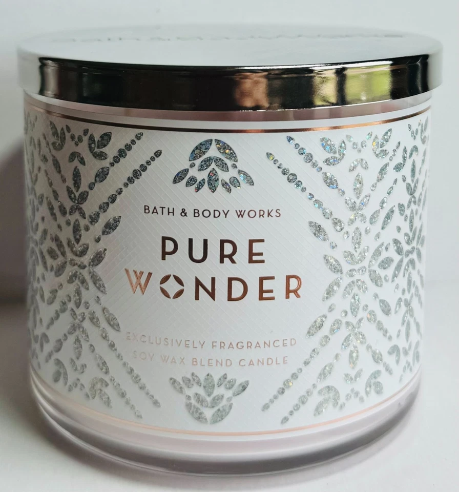 Pure Wonder Holiday Embossed Bath and Body Works 3 Wick Candle