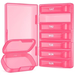 Enlarged Weekly Pill Organizer, 7 Day Pill Box Cases Easy to Open, BPA-Free M... - Picture 1 of 7