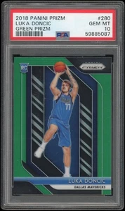 Baloncesto Panini Prizm 2018/19 Luka Doncic RC verde PSA 10 - Imagen 1 de 2
