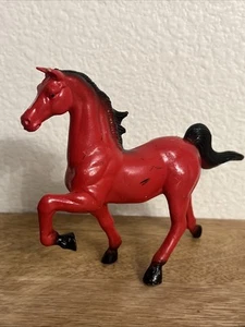 Imperial Red Mare Horse Model Vintage 1975 PVC Hong Kong Made Toy - Picture 1 of 13