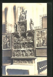 Foto-AK Kalkar, Hochaltar St. Nicolaikirche - Picture 1 of 2