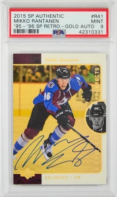 2015 SP Authentic #R41 Mikko Rantanen '95-'96 SP Retro Gold Auto PSA 9 - Image 1 of 2