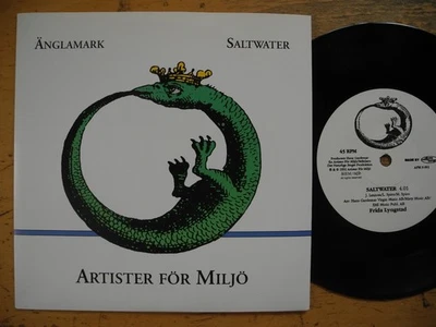 ANNI-FRID LYNGSTAD FRIDA Saltwater / Änglamark 45 7" single 1992 Sweden EX+ - Image 1 of 2