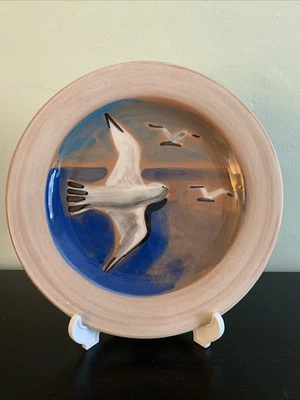 Plato de Ensalada de Gaviota Vietri Marina Plato de Pared con Soporte Foto 1 de 4