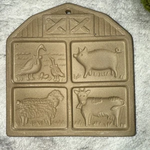 Vintage 1994 Pampered Chef Farmyard Friends Keks Steinzeug Form - Bild 1 von 4
