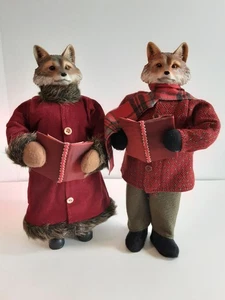 Weihnachten Mr. und Mrs. Fox Carolers 14" groß mit Chorbüchern - Bild 1 von 13