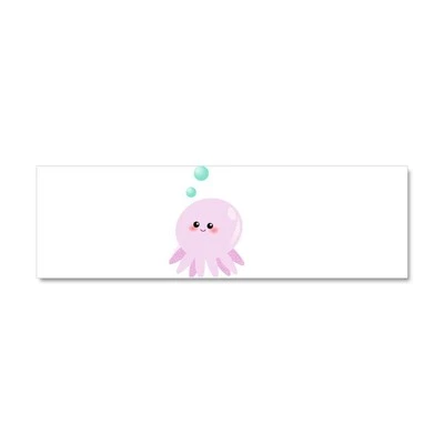 CafePress Cute Pink Octopus Car Magnet 10 X 3 Car Magnet (780391859) Foto 1 de 2
