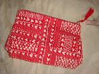 Brand New Victoria's Secret Cosmetic Bag Makeup Red White Hearts
