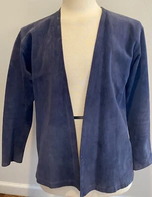 Blazer/chaqueta KENZO azul gamuza frente abierto talla mediana Foto 1 de 4