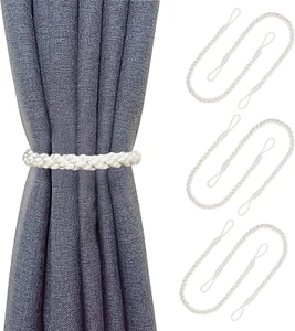 Curtain Tiebacks Ropes, 6Pcs Decorative Handmade Tie Backs Curtain Holdbacks Hol - Picture 1 of 12