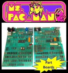 Midway, [2x], Ms. Pacman, Arcade, CPU, PCB, Boards - Picture 1 of 4