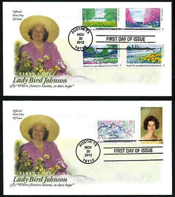 USA, SCOTT # 4716, SET OF 2 ARTCRAFT FDC COVERS - LADY BIRD JOHNSON, 2012 - Image 1 of 3