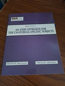 BAR SECRETS: THE CALIFORNIA-SPECIFIC SUBJECTS By Dennis Saccuzzo Nancy Johnson - Picture 1 of 5