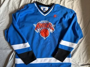 Camiseta deportiva de hockey New York Knicks Starter para hombre azul medio NBA NHL - Imagen 1 de 7