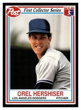 1990 Post First Collector Series Orel Hershiser #8 Los Angeles Dodgers