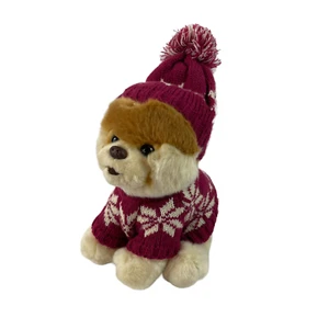 A89 Gund Boo Worlds Cutest Puppy Dog Winter Plush 11" Stuffed Toy Lovey - Picture 1 of 4