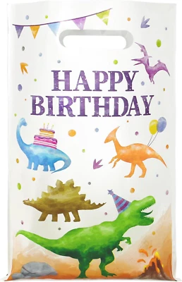 30 ШТ. Акварельные Сумки для Дня Рождения Динозавров Подарочные Сумки Подарочные Сумки Лакомство - Изображение 1 из 4