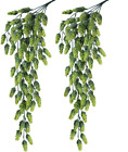 2 Pcs Artificial Hops Flower Vine Garland Plant Fake Hanging Vine Hops Faux Hops