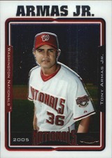 2005 Topps Chrome Washington Nationals Baseball Card #396 Tony Armas Jr.