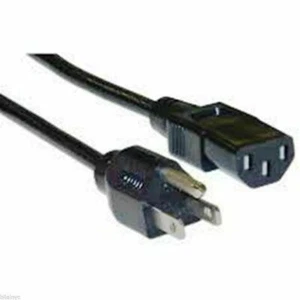 UNIVERSAL 5ft POWER CORD 3 PRONG C13 NEMA5-15P FOR COMPUTER,MONITOR,TV - Picture 1 of 10