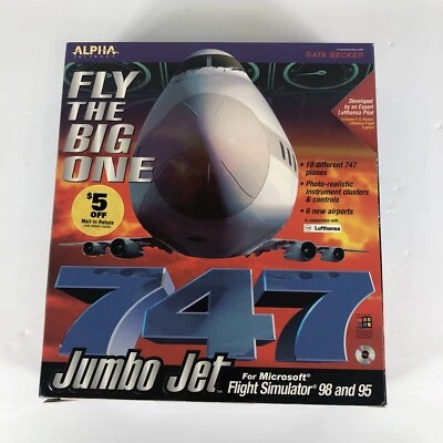 Fly the Big One 747 Jumbo Jet For Microsoft Flight Simulator 98 & 95 - Image 1 of 4