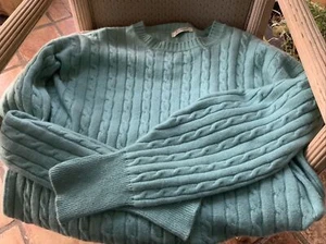 Kassatly Palm Beach  100% Scotland Pure Cashmere Teal, Pullover Sweater, Men’s L - Picture 1 of 5