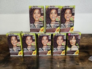 8 Boxes Garnier Nutrisse Ultra Color Nourishing Color Creme BR3 Intense Burgundy - Picture 1 of 7