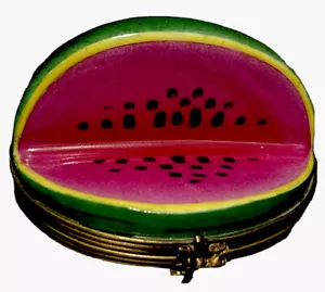 LIMOGES Francia anguria frutta con vernice principale di api scatola principale di porcellana La Gloriette - Foto 1 di 7