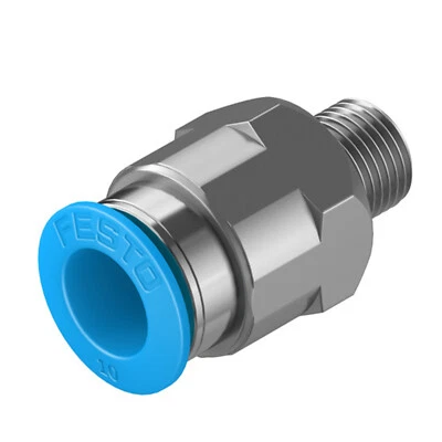 FESTO QS-1/8-10 190643 Push-In Fitting New - Image 1 of 4