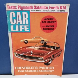 CAR LIFE Magazine March 1966 Chevy Panther Japanese Auto Industry Ford GTA - Foto 1 di 12