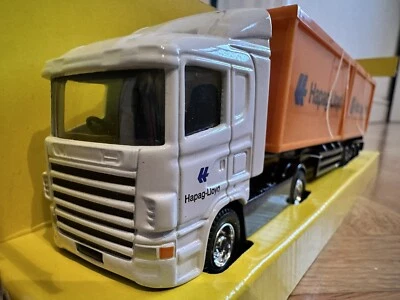 corgi superhaulers 1.64 TY86620  SCANIA SKELETAL TRAILER- Hapag Lloyd (2002). - Image 1 of 4