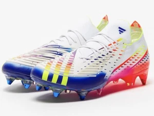 ⚽️Adidas Predator Edge.1 L SG GW1014 White Soccer Cleats Men's 6 ~ Women's 7 - Picture 1 of 11