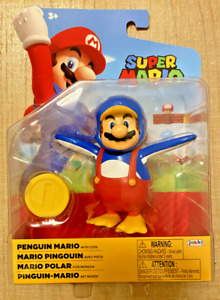 PENGUIN MARIO Super Mario Jakks Pacific 4" Figure With Coin