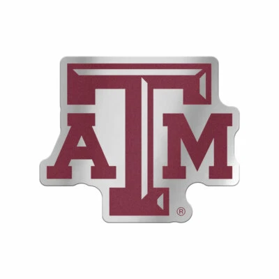 TEXAS A&M AGGIES AUTO BADGE CAR DECAL EMBLEM 3"X5" NCAA LICENSED USA SELLER - Image 1 of 2