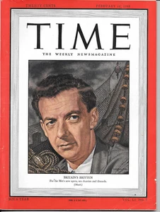 FEBRUARY 16, 1948 TIME MAGAZINE - BRITAIN'S BRITTEN - NO LABEL - Picture 1 of 1