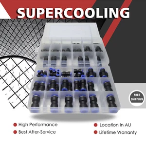 58Pcs Pneumatic & 50Pcs Imperial Push in Air Line Hose Joiner Quick Connect Kits - Picture 1 of 8