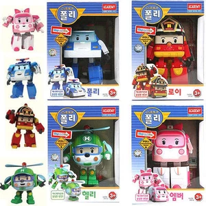 Robocar Poli Helly Amber Roy set robot trasformativo animazione coreana giocattolo bambino - Foto 1 di 1