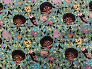 Encanto Antonio Animals Disney 100% cotton Mask Fabric sold by 1/2 yard  - Picture 1 of 6