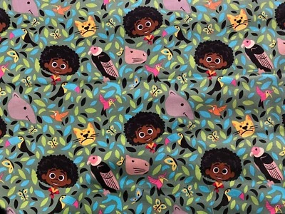 Encanto Antonio Animals Disney 100% cotton Mask Fabric sold by 1/2 yard  - Image 1 of 4