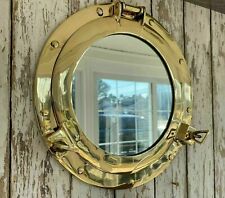 20"Antique Porthole Nautical Cabin Mirror Brass Finish Large Wall Decorative New
