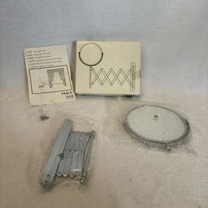 IKEA FRACK Extendable Stainless Steel Wall Round shave Mirror + Magnifying Glass - Picture 1 of 10