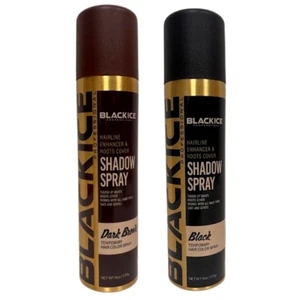 Black Ice Hairline Enhancer & Roots Cover Shadow Spray Black & Dark Brown 6oz - Picture 1 of 3