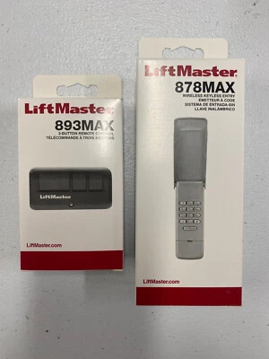 LiftMaster 893MAX Visor Remote Control & 878MAX Keypad Garage Door Opener - Image 1 of 3