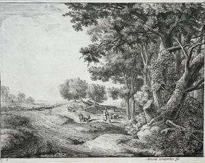 Paysan avec une Pelle GRAVURE Antonie Waterloo ANTHONIE WATERLO XVII° - Picture 1 of 3