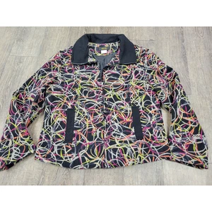 Bala Bala schwarzer Blazer Jacke bunt Garn Kunstwerk gefüttert Wollmischung groß - Bild 1 von 5