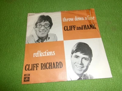 CLIFF RICHARD/ HANK MARVIN Throw Down A Line 45 "7 Picture Sleeve 1969 Columbia - Image 1 of 3